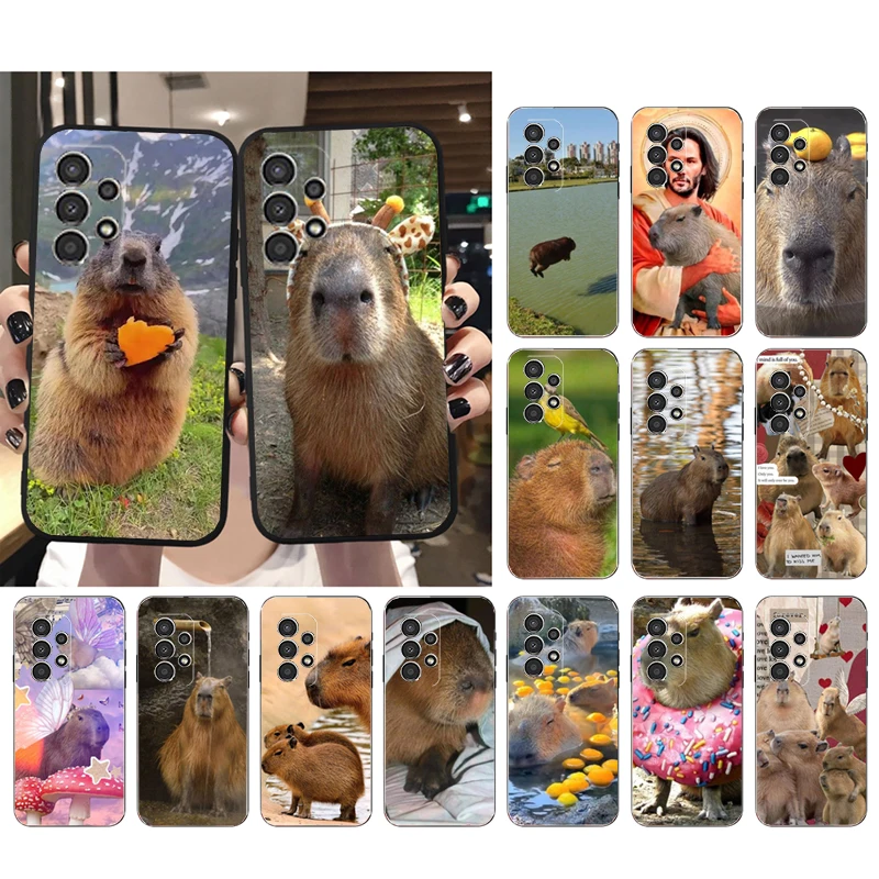 

Phone Case for Samsung Galaxy A73 A53 A13 A22 A12 A32 A71 A21S A33 A52 A72 A23 A51 A31 M31 Pet Animal Capybara Case