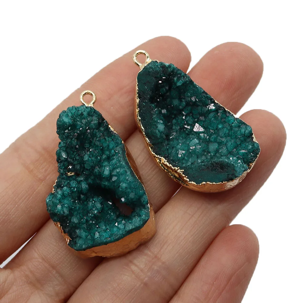 

Exquisite Natural Stone Irregular Sprout Pendant 20-36mm Fashion Charm Making Agate Jewelry DIY Necklace Earring Accessories