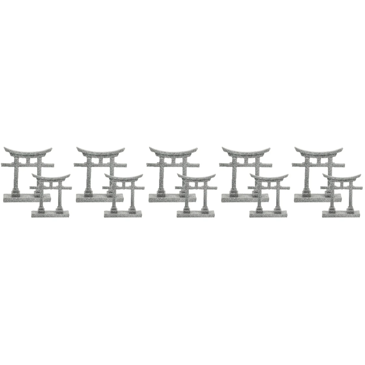 

10 pcs Garden Garden Statues Decorative Craft Torii Gate Decor Tank Decoration Torii Gate Miniature Stone Torii Figurine