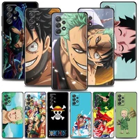 one piece phone case for samsung galaxy a72 a52 a42 a32 a22 a21 a02s a12 a02 a51 a71 a01 soft silicone case luffy zoro hot anime