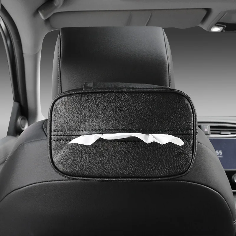 

Автомобильная коробка для хранения салфеток, держатель для салфеток на заднее сиденье автомобиля, бумажный чехол на подголовник, универсал...