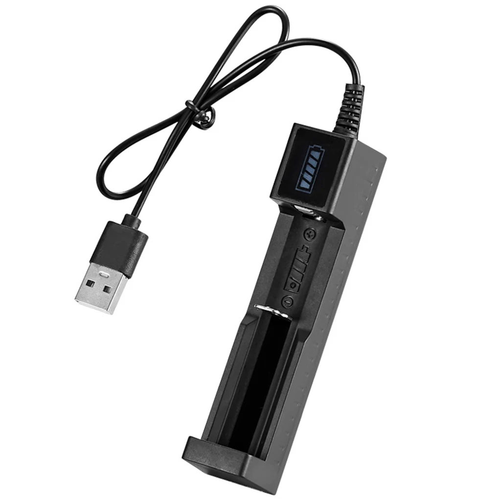 

Универсальное зарядное устройство USB 18650, умное зарядное устройство с 1 слотом, зарядный адаптер для литиевых батарей с индикасветильник акс...