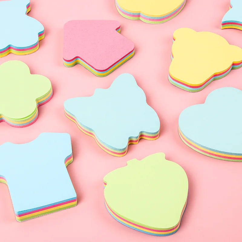 

Post it note colorful student cute creative shaped Notepad tear office Notepad love message post