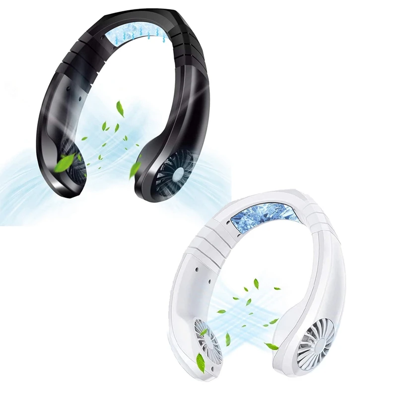 

USB Portable Air Cooler Mini Electric Air Conditioner Neck Cooling Fan Adjustable Angle With Manual Wind