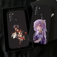 genshin impact project game phone case for samsung galaxy s20 s20fe s20 ulitra s21 s21fe s21 plus s21 ultra black back carcasa