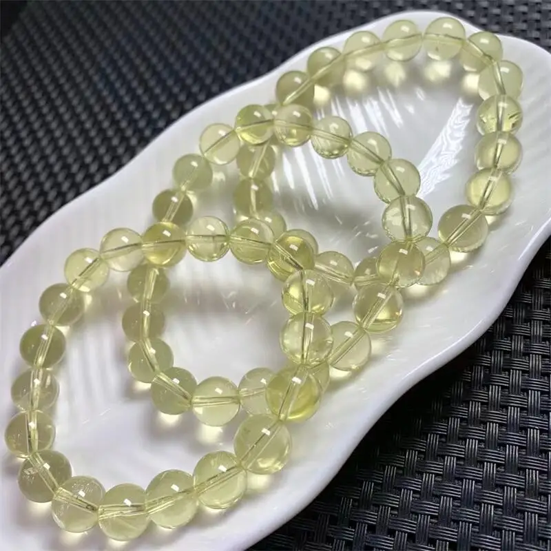 11 мм натуральный браслет с цитрином и лимоном для женщин мужчин эластичная