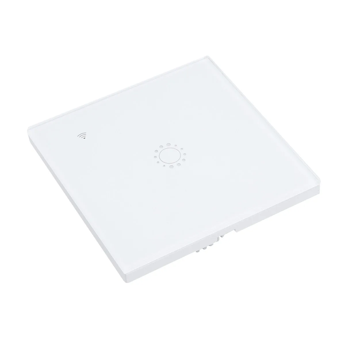Фото Одноклавишная сенсорная панель Wi-Fi с LED-подсветкой, из закаленного стекла и ABS-пластика, для домашнего освещения и бытовой техники. №4