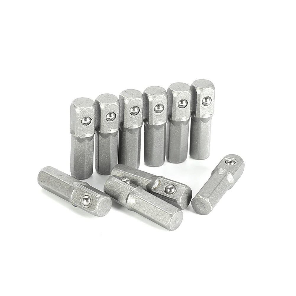 

New Practical Hot Durable High Quality Socket Adapter 1/4" Hex To 1/4" Square Drive 10pcs Impact Quick Change Set
