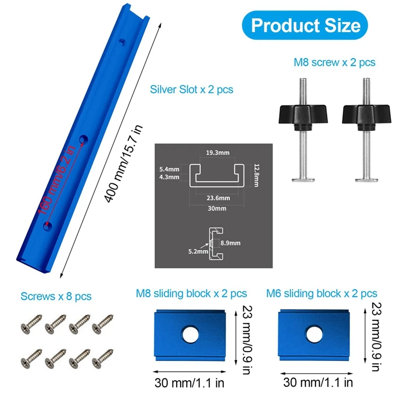 Зажимные направляющие LICG 2T из алюминиевого сплава набор направляющих Mitrerail с