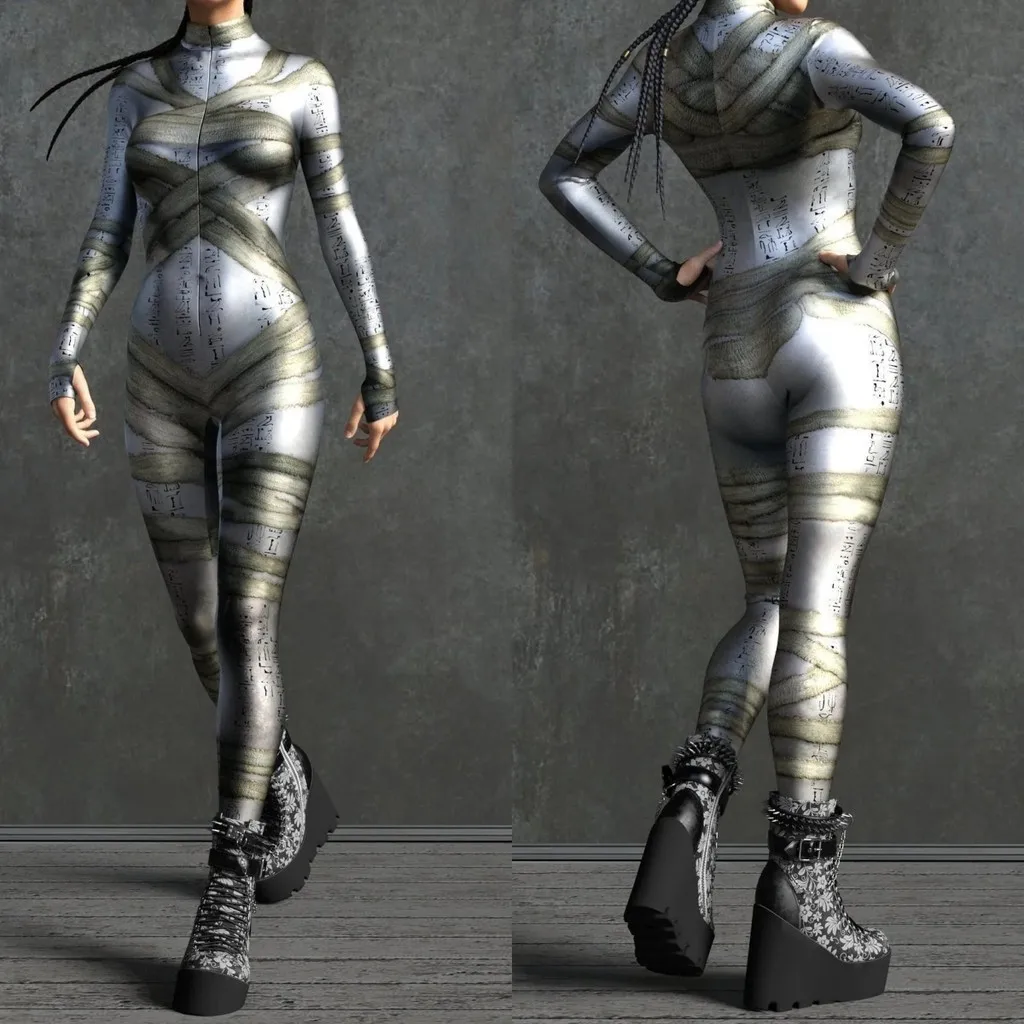 Унисекс кибер-панк 3D цифровая печать Хэллоуин вечерние одежда для ролевых игр