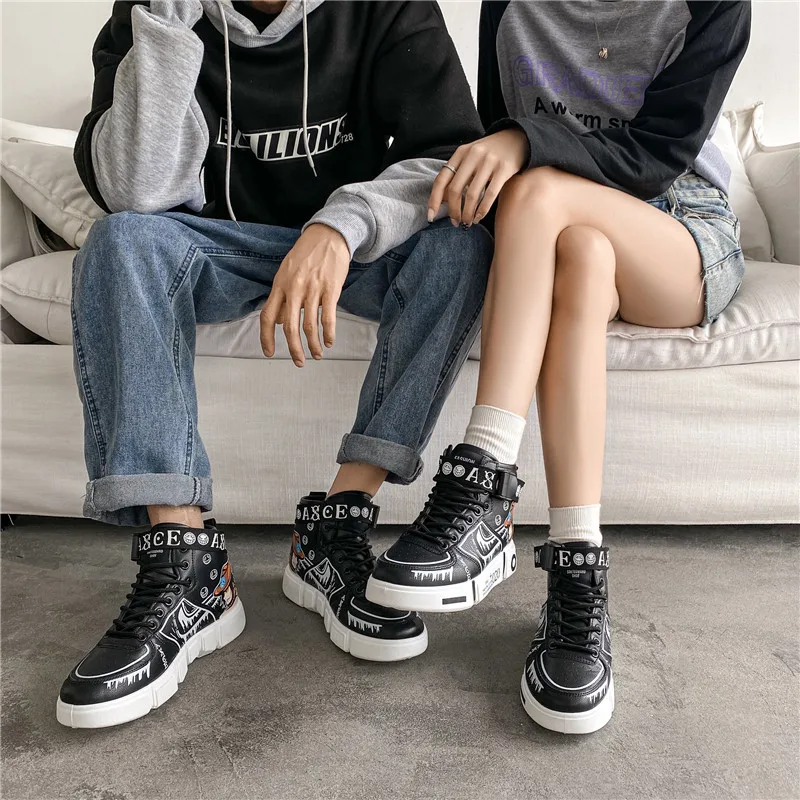 

Hot Anime Shoes Men Women Streetwear Cosplay Sneakers Unisex Vulcanized Running Casual Shoes High Top Shoes