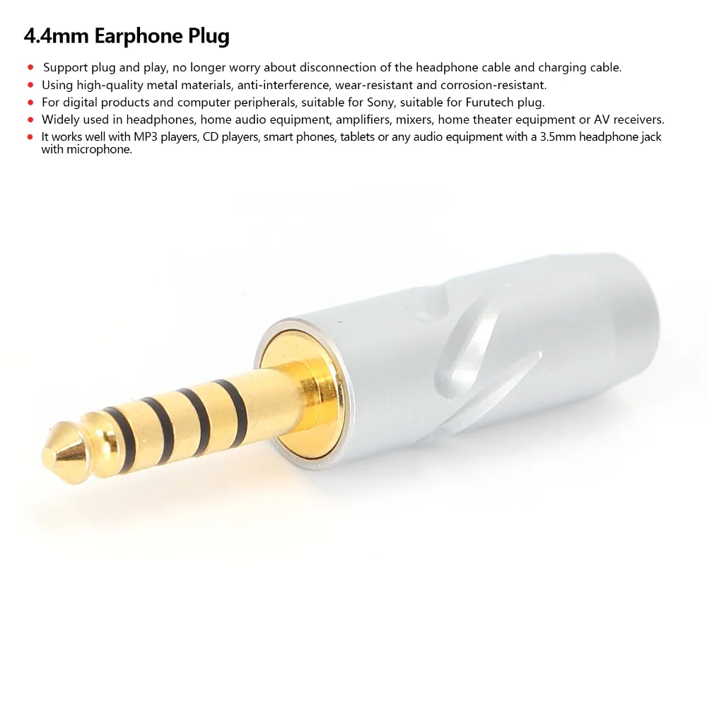 Аудиоразъем Plug and Play 4,4 мм, 5-контактный, сбалансированный, для наушников Sony  Furutech (art.: 3920da5f400cf) - 3920da5f400cf
