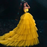 thinyfull formal princess prom dresses v neck tulle a line evening floor length cocktail party prom ball gowns plus size dubai