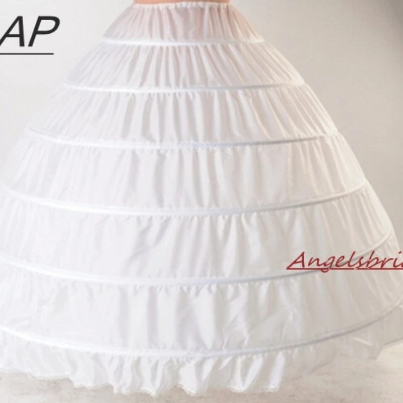 

ANGELSBRIDEP Cheap 6 Hoops Petticoats Bustle for Ball Gown Wedding Dresses Underskirt Bridal Accessories Bridal Crinolines NEW