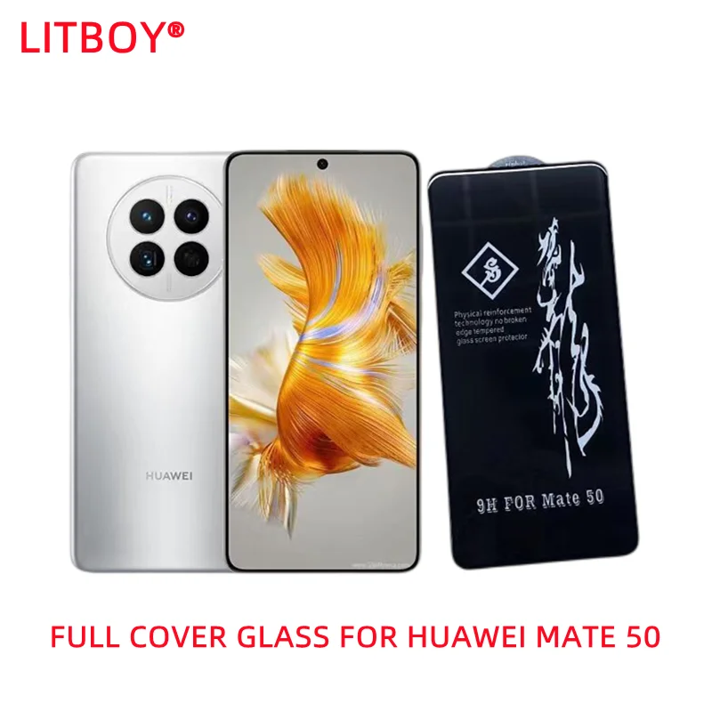 

6D Full Cover Protective Glass For Huawei Mate 50 30 P50 P40 P30 Honor X8 X40 X30 Screen Protector For Huawei Nova Y90 Y70 Glass