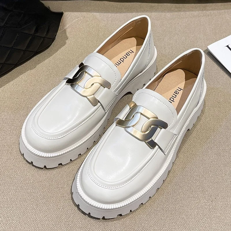 

Shoes Women Spring 2021 New White Thick-soled Ladies Sneakers Genuine Leather Casual Trend Girl Shoes Students Sapatos De Mujer