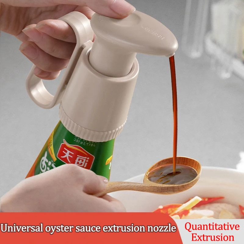 New Oyster Sauce Bottle Nozzle Universal Tightly Seal Dispenser Pump Jam Vinegar Ketchup Bottle Press Pump Head Kitchen Tools