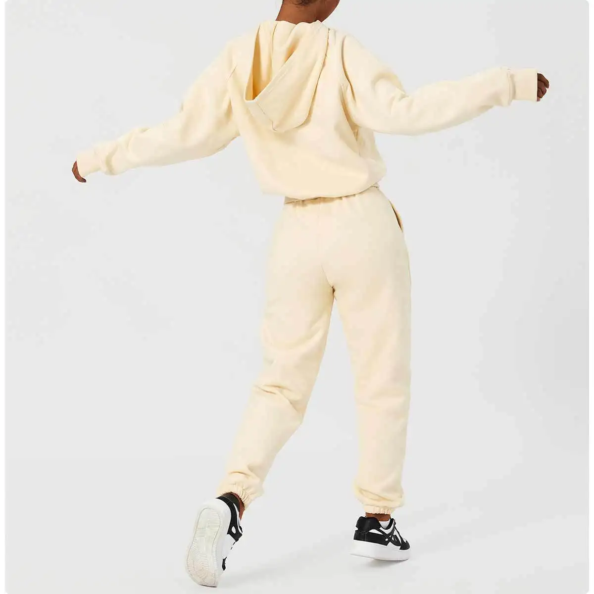 Wyplosz Yoga Set Pant Sweater Women's Sport Suit Fitness Suit Tracksuit 2 Piece Set Sportwear Clothing Solid Color Loose Casual