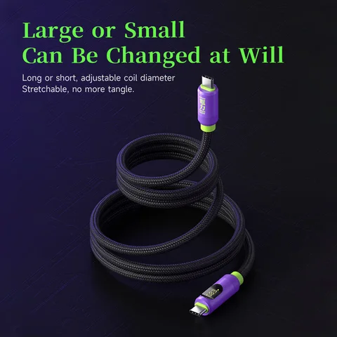 Магнитный кабель Hagibis USB C — USB C со светодиодным дисплеем Кабель для зарядного устройства USB C Type-c PD 240 Вт Шнур для быстрой зарядки для iPhone 16/17