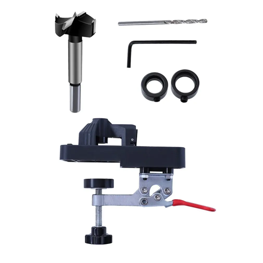 

Woodworking Hole Drilling Guide Locator 35mm Hinge Boring Jig With Fixture Template Door Cabinet Hole Opener Locator