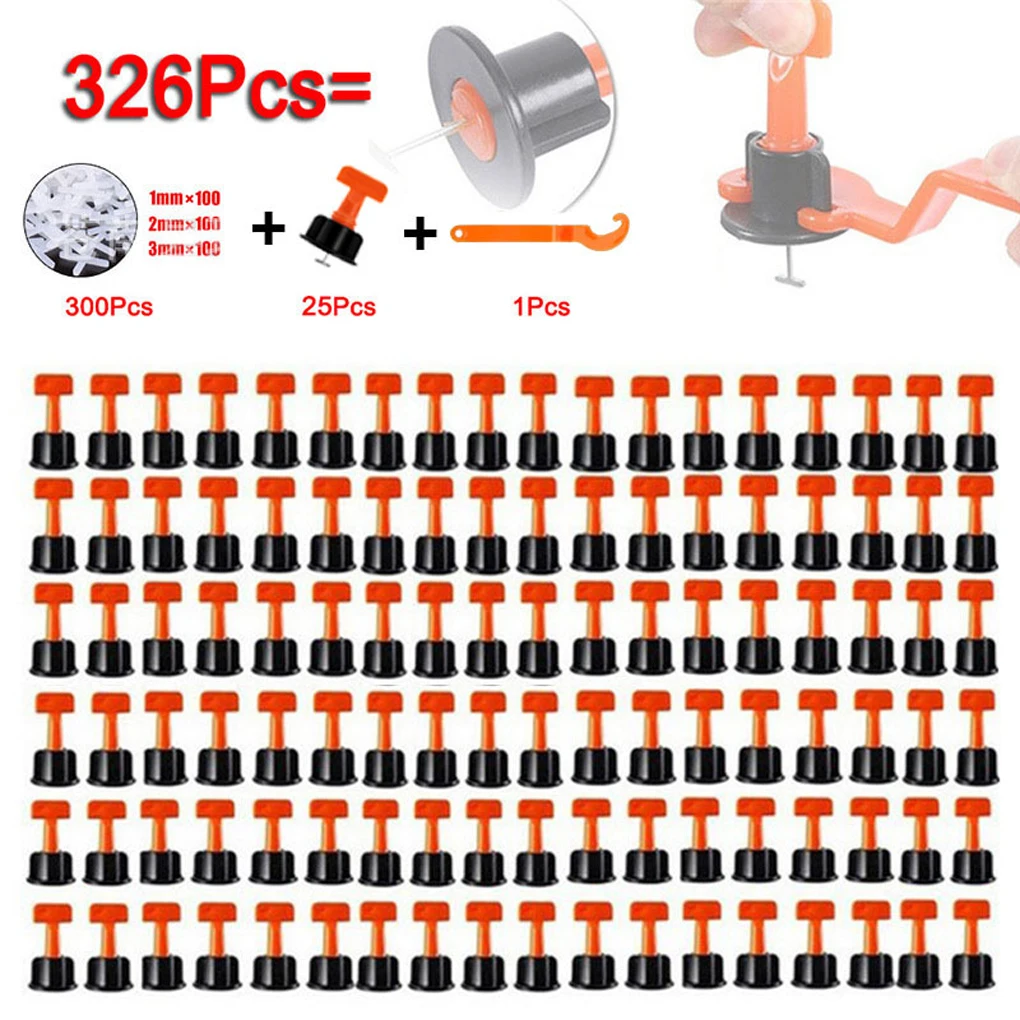

326 Pieces Set Decorating Tile Leveling Tools Laying Wedges Flooring Tools