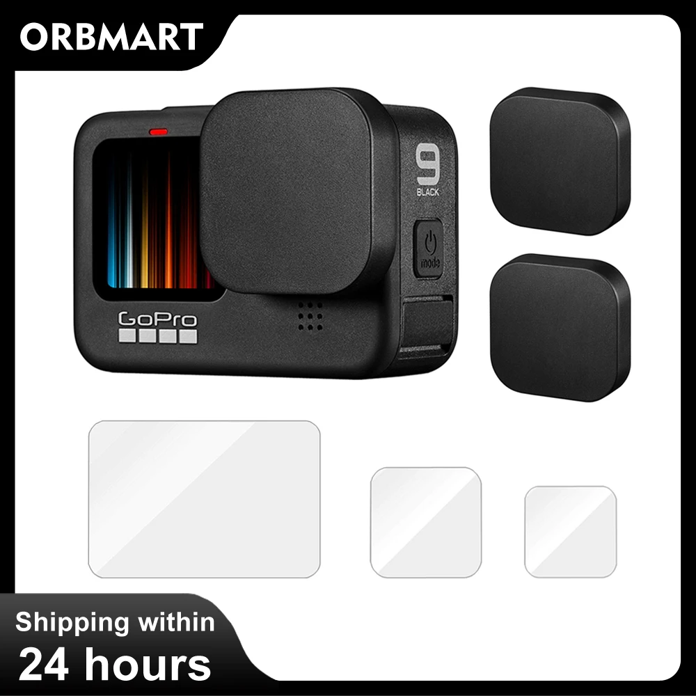 Черная Защитная Пленка Для GoPro Hero 12 11 10 9 Крышка Объектива Камеры Противоударный