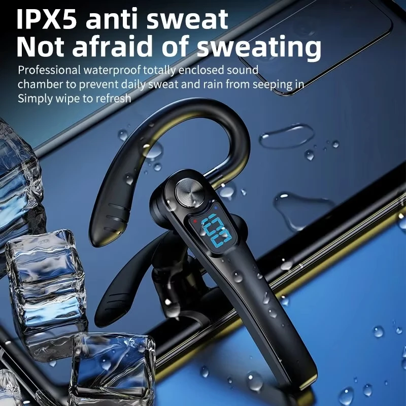 Беспроводные наушники с микрофоном Bluetooth ENC шумоподавлением гарнитура громкой