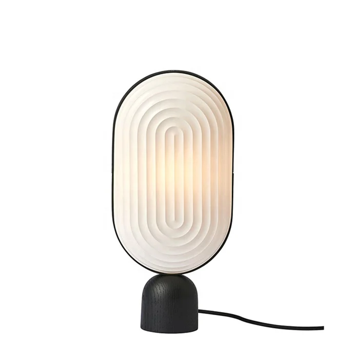 

White resin black metal table lamp Nordic mini lighting bedside study desk lamp JY6138