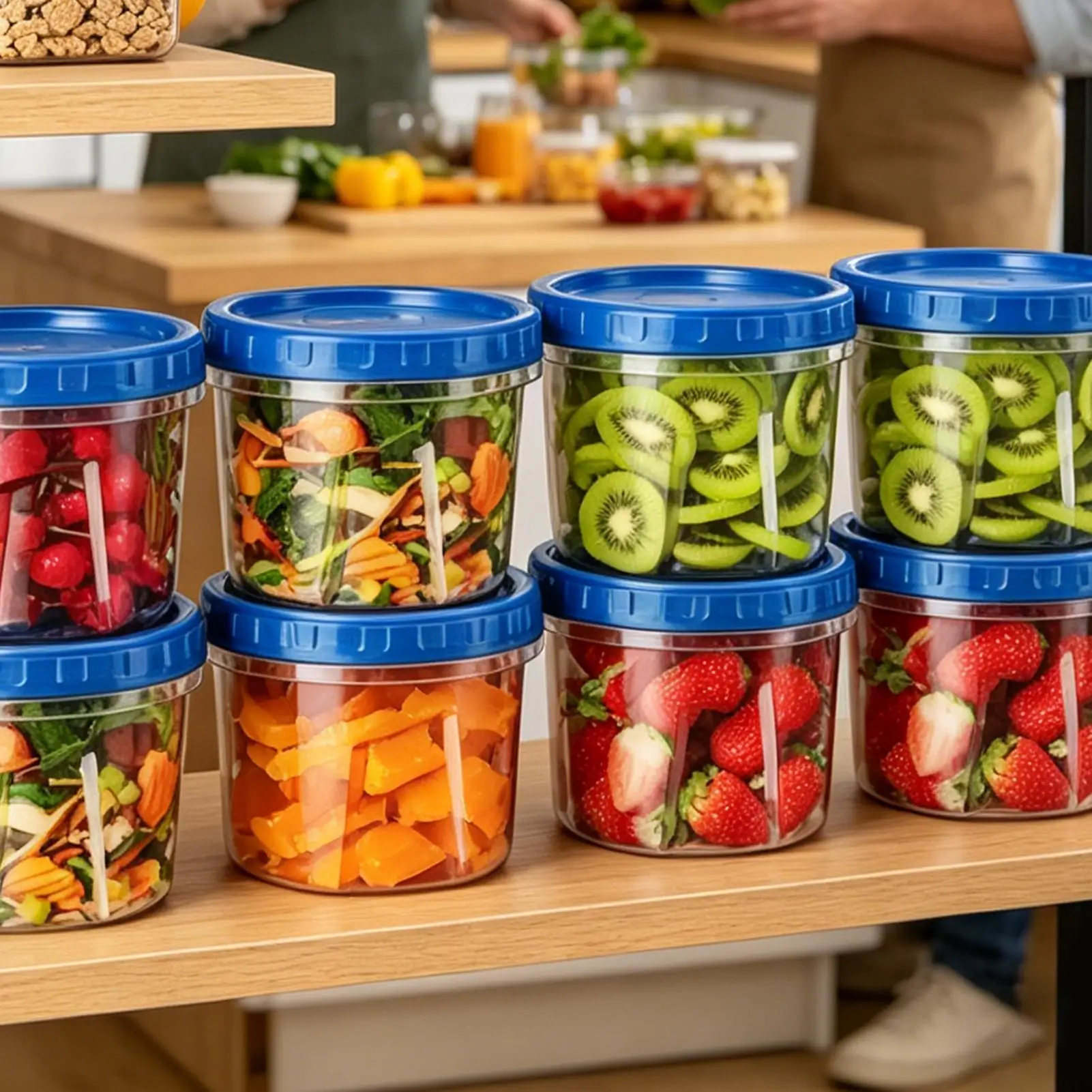 Фото Контейнеры для заморозки продуктов, 6 штук, 16 унций, герметичные, штабелируемые, для холодильника и кухни №5