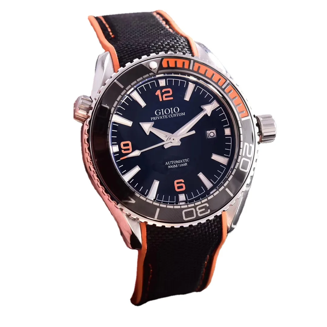 

men automatic mechanical watch ceramic black rubber