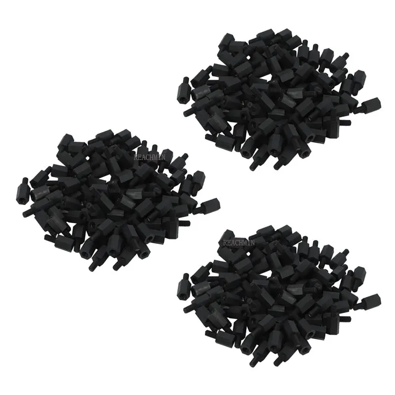 

300Pcs M3 Thread 8Mm+6Mm PCB Fixed Nylon Hex Standoff Spacer Pillar