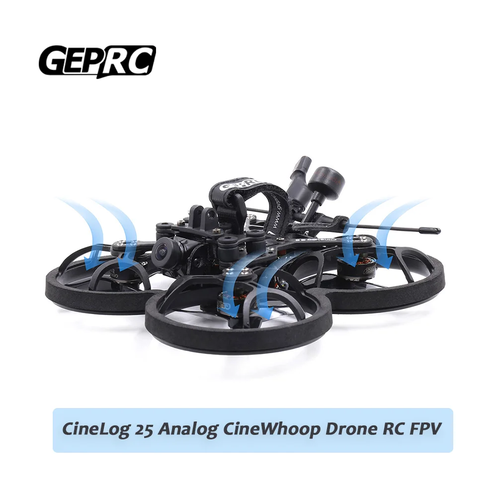 

GEPRC CineLog 25 Analog CineWhoop Drone RC FPV Quadcopter Mini Drone GR1404 4500kv Motor For RC FPV Quadcopter Drone 2.5 FPV Rc