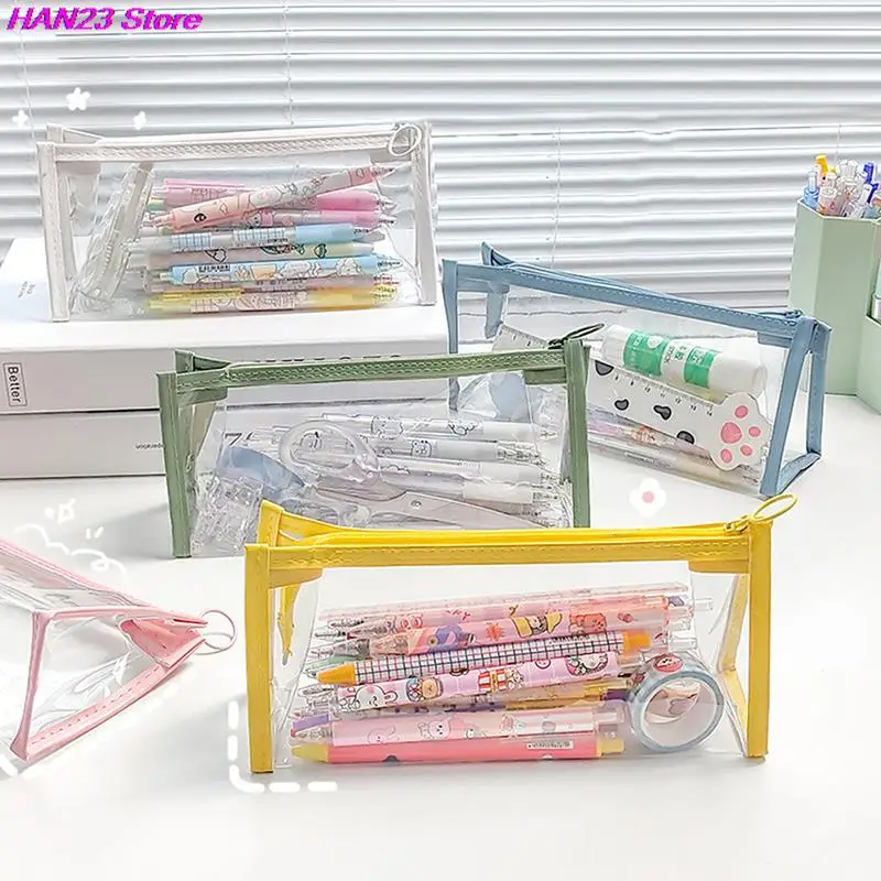 

1 шт., прозрачная сумка для карандашей, 22 см