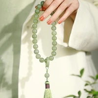 natural quartzite jade tassel women bracelet trend green hand string for girls jewelry accessories simple casual bracelet