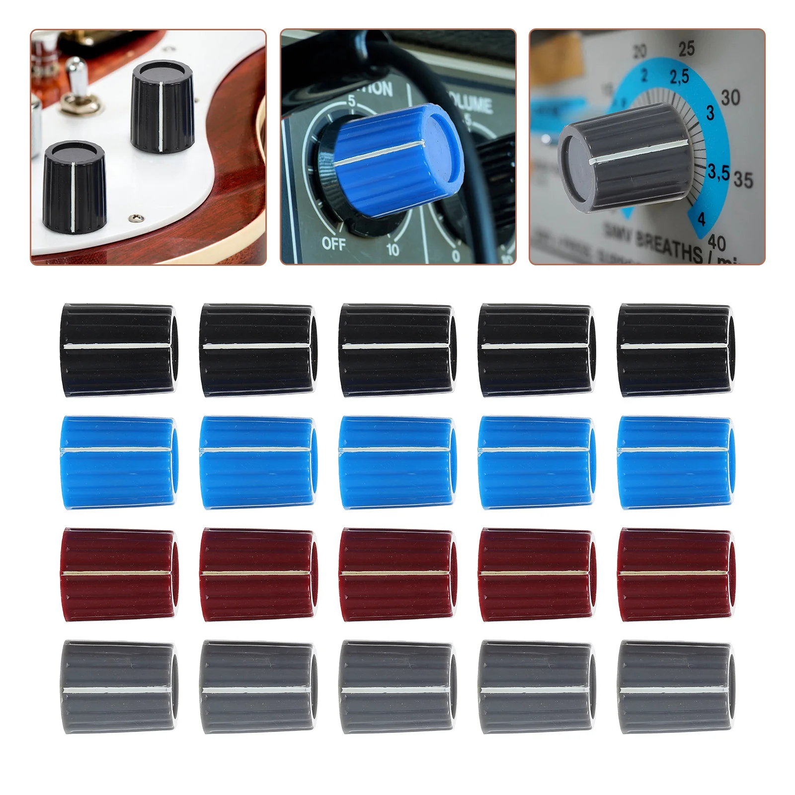 

Guitar Control Volume Knobs Knob Caps Accessories Basspotentiometer Tone Professional Electric Rotaryparts Sound