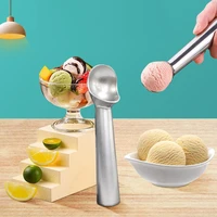 1pc stainless ice cream spoon kitchen accessories portable aluminum alloy anti feeze ice maker high quality frozen scoop spoons