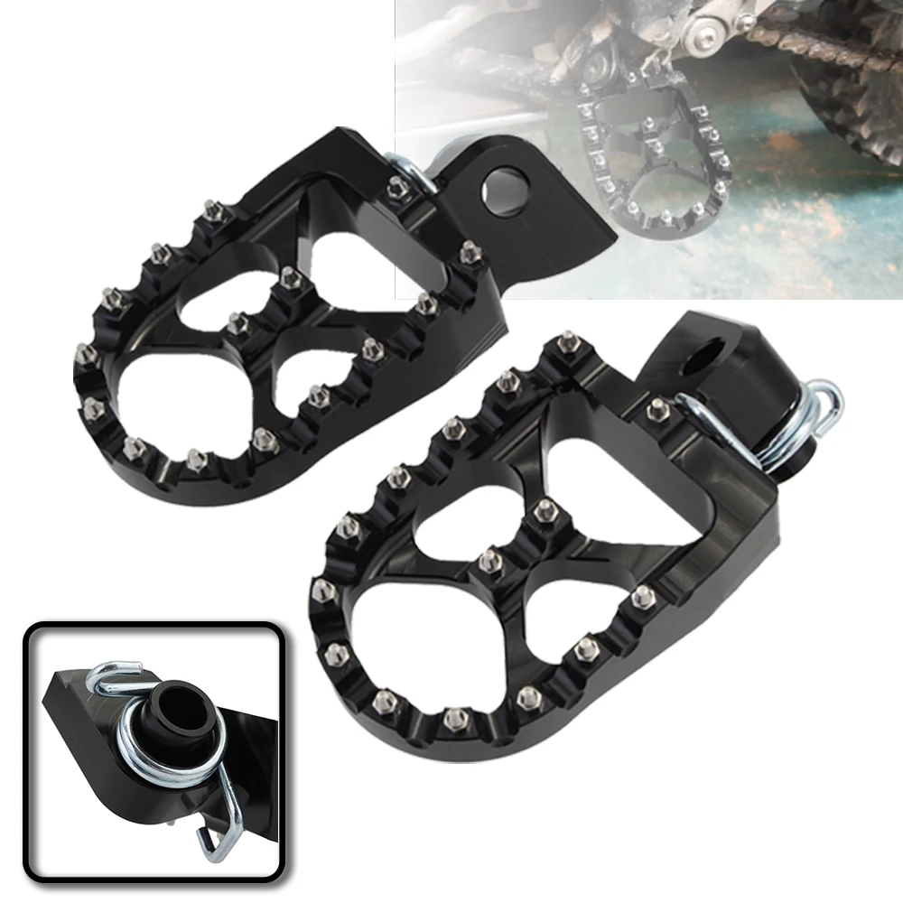 

For Yamaha YZ 85 125 250 250FX WR 250 R X WR 450 F YZ125 FZ CNC Motorcycle Footrests Wide Pedal Foot Rest Pegs Wide Billet D40