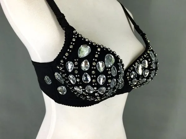 Одежда для ночного клуба танцевальная одежда черный красный белый драгоценный