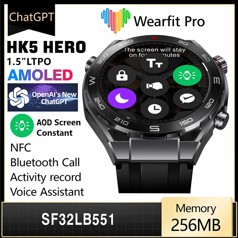 

New HK5 Hero Smart Watch Men Women Bluetooth NFC Original HK5 Smartwatch for IPhone HUAWEI PK OD2 HK4 Hero HK8 DT3 Pro Max X5 Z3