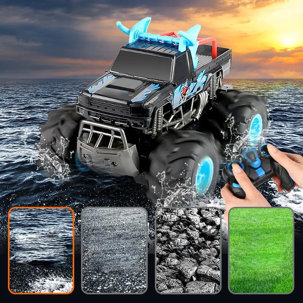 

2.4g Remote Control Amphibious Climbing Car 4wd Long Battery Life Double-Sided Stunt Vehicle For Boys Gifts Rc Drift Car