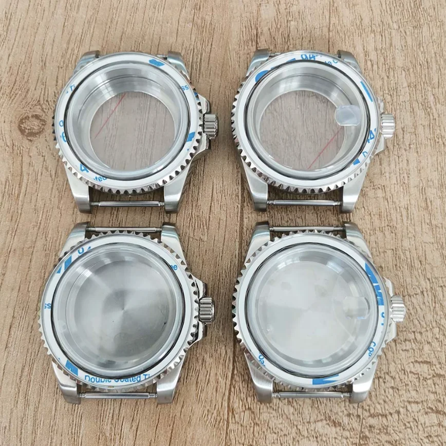 

Watch Accessories 40MM Watch Case Stainless Steel Case with Clear Back and Paved Sapphire Back Suitable for NH34/35/36 Movements