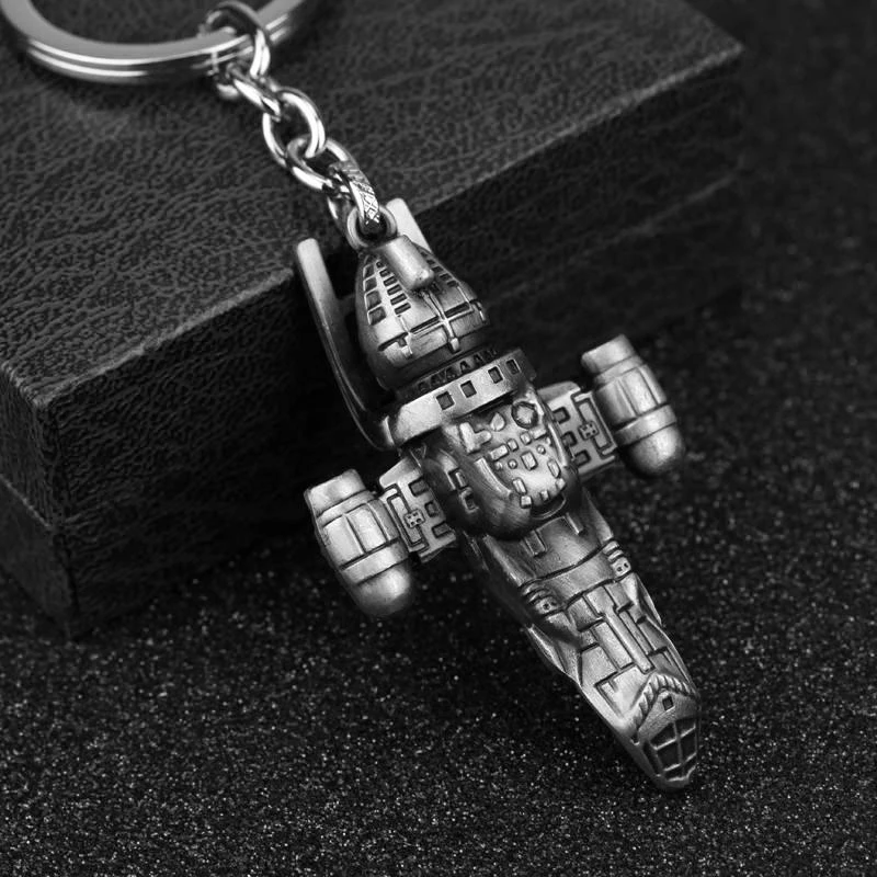 

Disney Movie Star Wars Republic Cruiser Pendant Keychain Consular-Class Space Cruiser Battleship Keyring Men Jewelry Gift