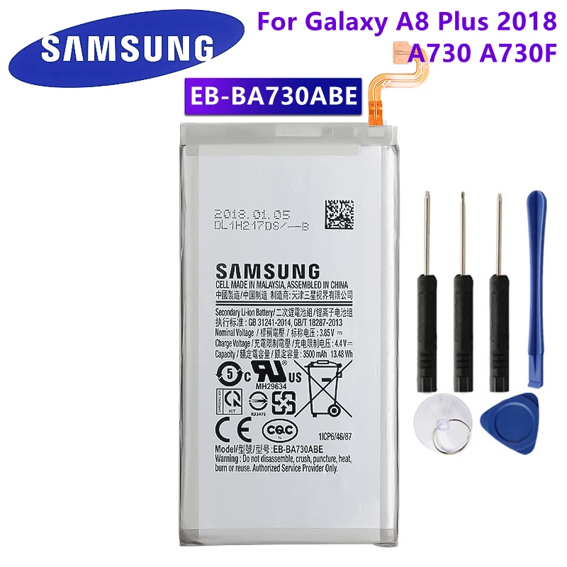 Оригинальный телефон SAMSUNG аккумулятор емкостью 3500 мАч для Samsung Galaxy A8 Plus + (2018)