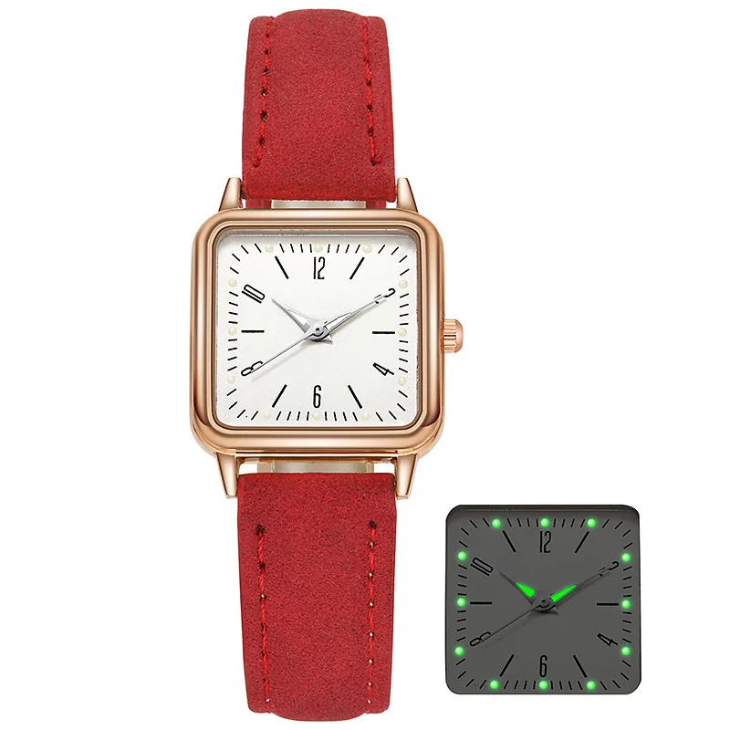 New Luminous Small Square Women's Quartz Watch Digital Simple Luxury Watch Watch for Women Free Shifting enlarge