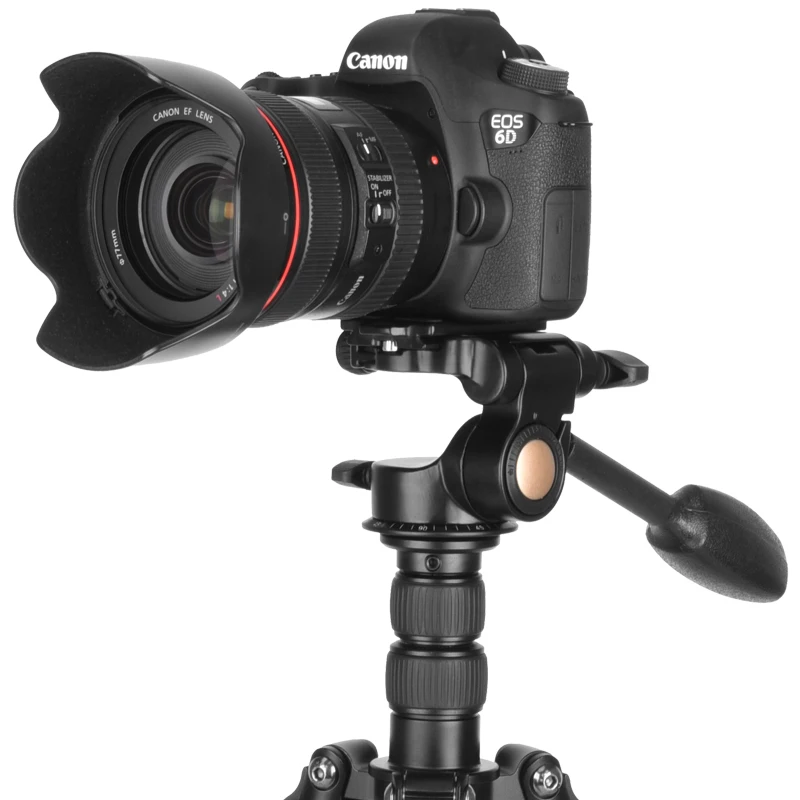 Штатив QZSD из алюминиевого сплава 3-полосная головка для камеры DSLR