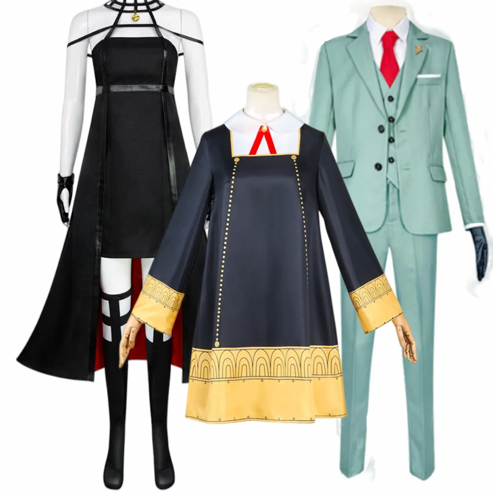 Disfraz de Anime Spy X Family Yor Forger, disfraz de Killer Couple Twilight Loid Forger, traje de Anya Forger, ropa de fiesta de Halloween