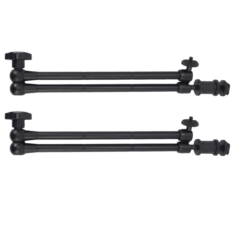 

2X 20Inch Adjustable Articulating Friction Magic Arm With Hot Shoe Mount For LED Light DSLR Rig LCD Monitor