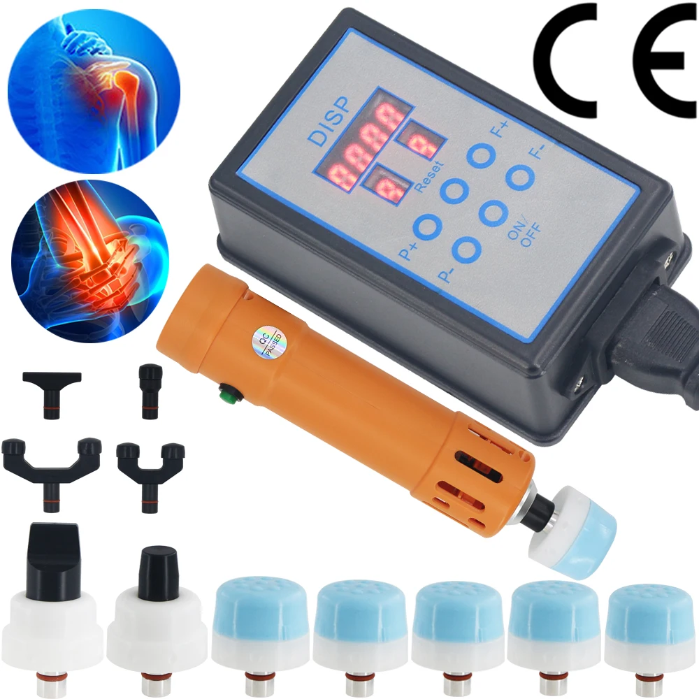 

New Shockwave Chiropractic Gun 2 in 1 Massager ED Treatment Plantar Fasciitis Pain Relief Home Use Shock Wave Therapy Machine