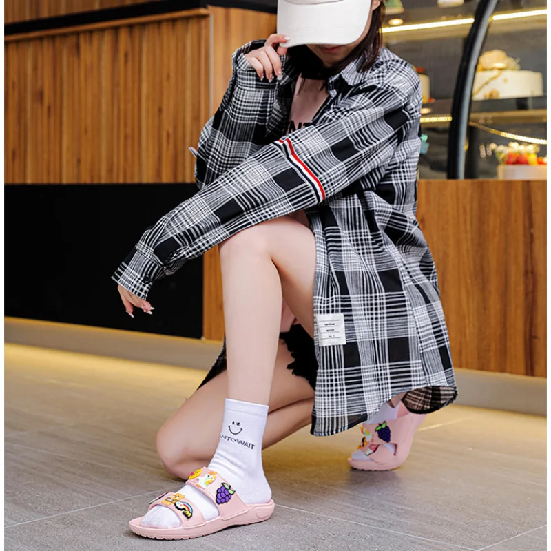 Mute EVA Women Thick Sole Soft Indoor Slippers Women Anti-slip Sandals Summer Platform Women Shoes Bath