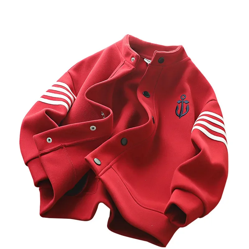 Детская модная универсальная куртка 2024 осенняя бейсбольная форма топ в